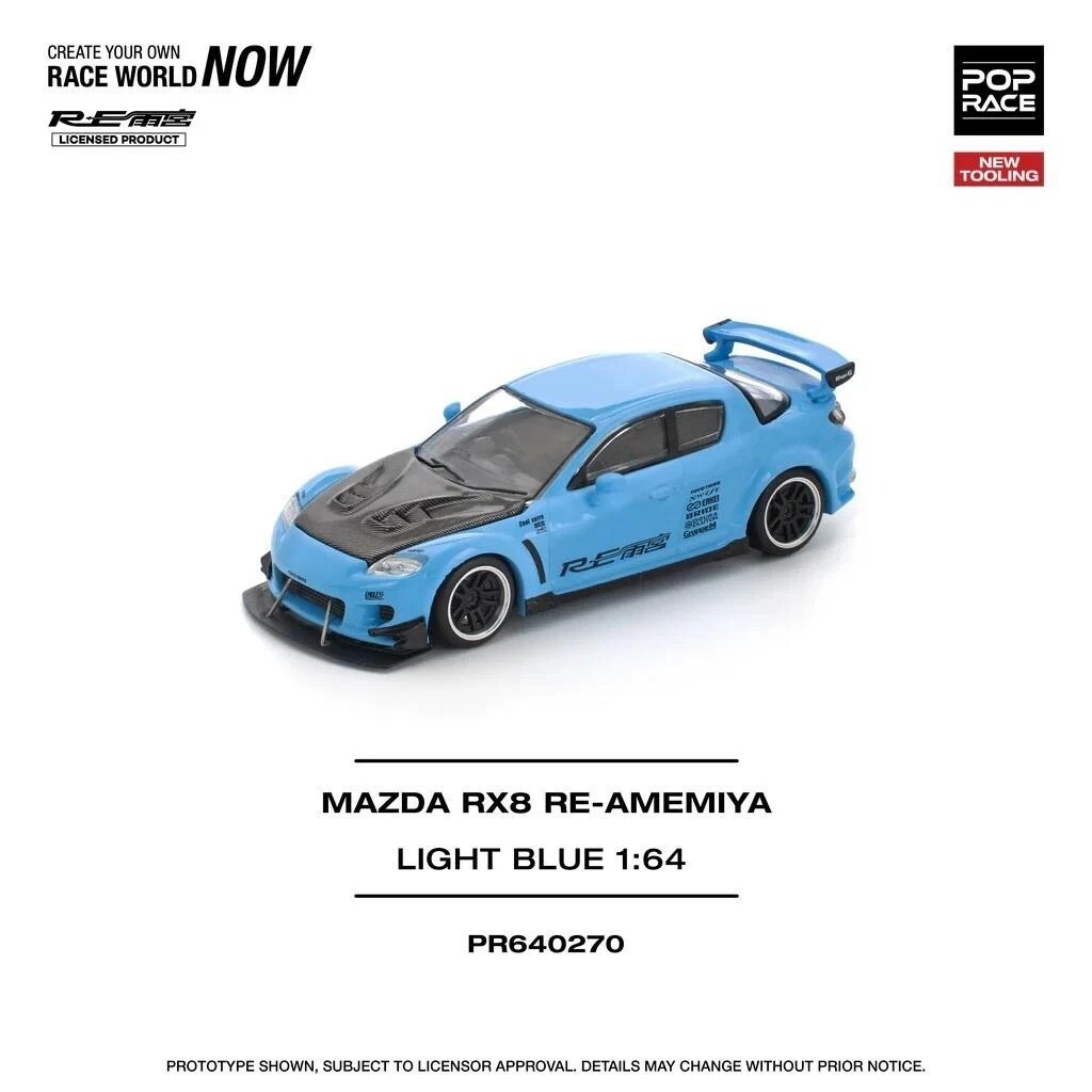 PR640270/BLUE – 1:64 MAZDA RX-8 Re-Amemiya – Light Blue